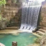 Seven Springs waterfall Rhodes (Epta Piges) during East Coast Tour in Rhodes Greece with natural pool and greenery You sent Seven Springs Rho